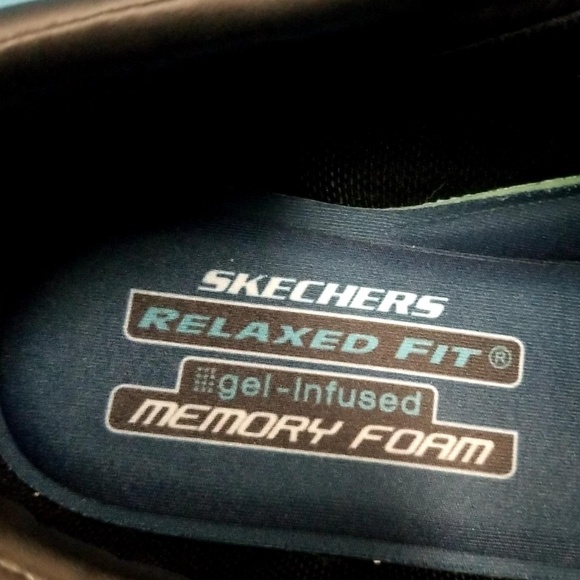 Skechers Relaxed Fit Memory Foam Gel-Infused Black Leather Shoe Size 14 main image 7